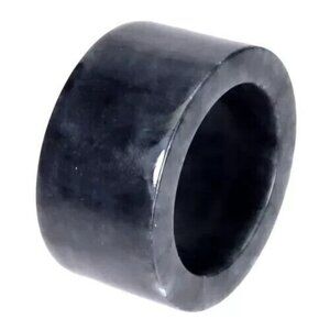 Handcrafted Unheated 71.39ct 100% Natural Greenblk Jadeite Jade Myanmar Ring 9.5